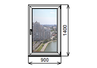 Недорогие глухие окна ПВХ Brusbox 1400 900